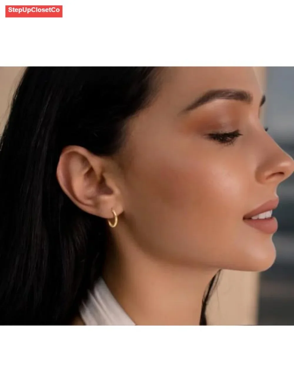 14K Gold Plated Small Huggie Hoop Earrings for Women Hypoallergenic